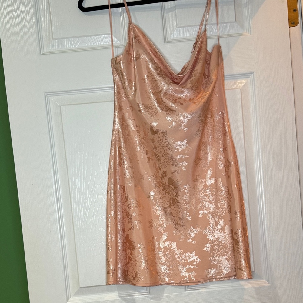 re:named Blush Satin Mini Dress